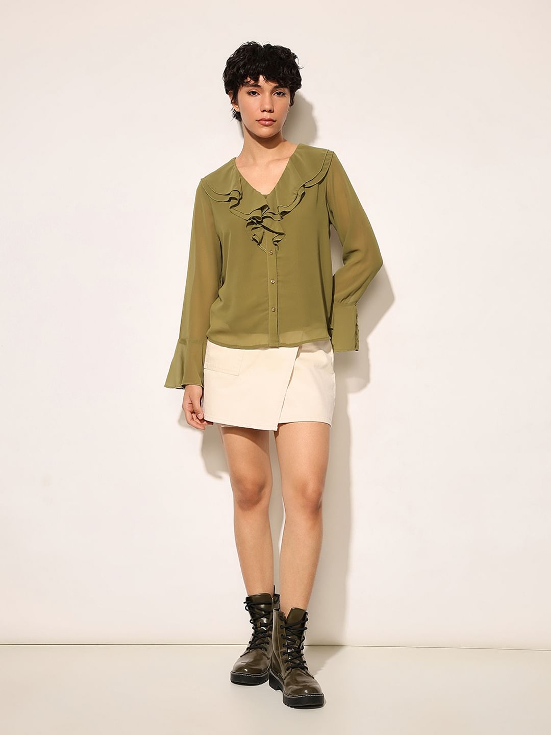 Olive Sheer Shirt