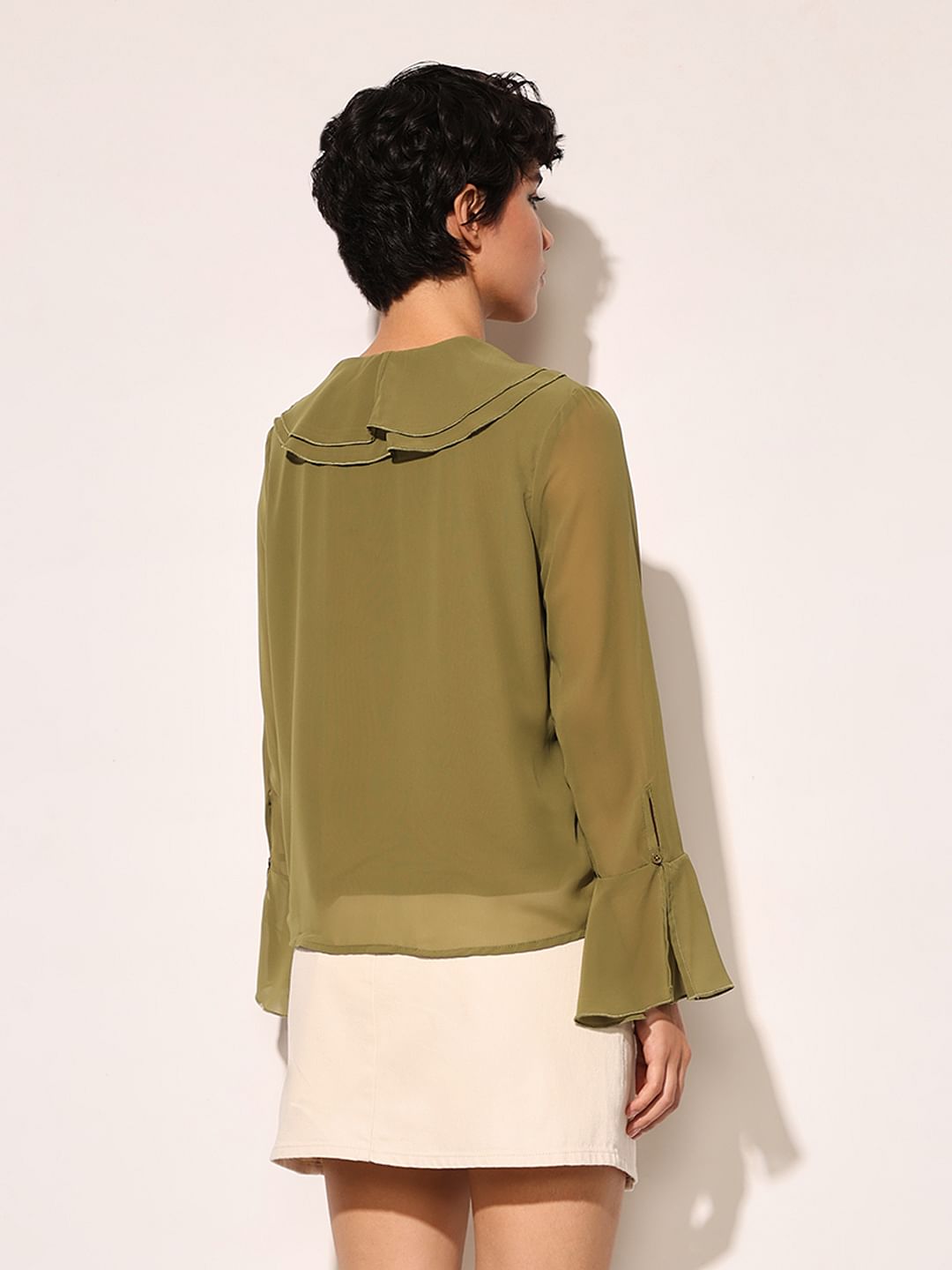 Olive Sheer Shirt