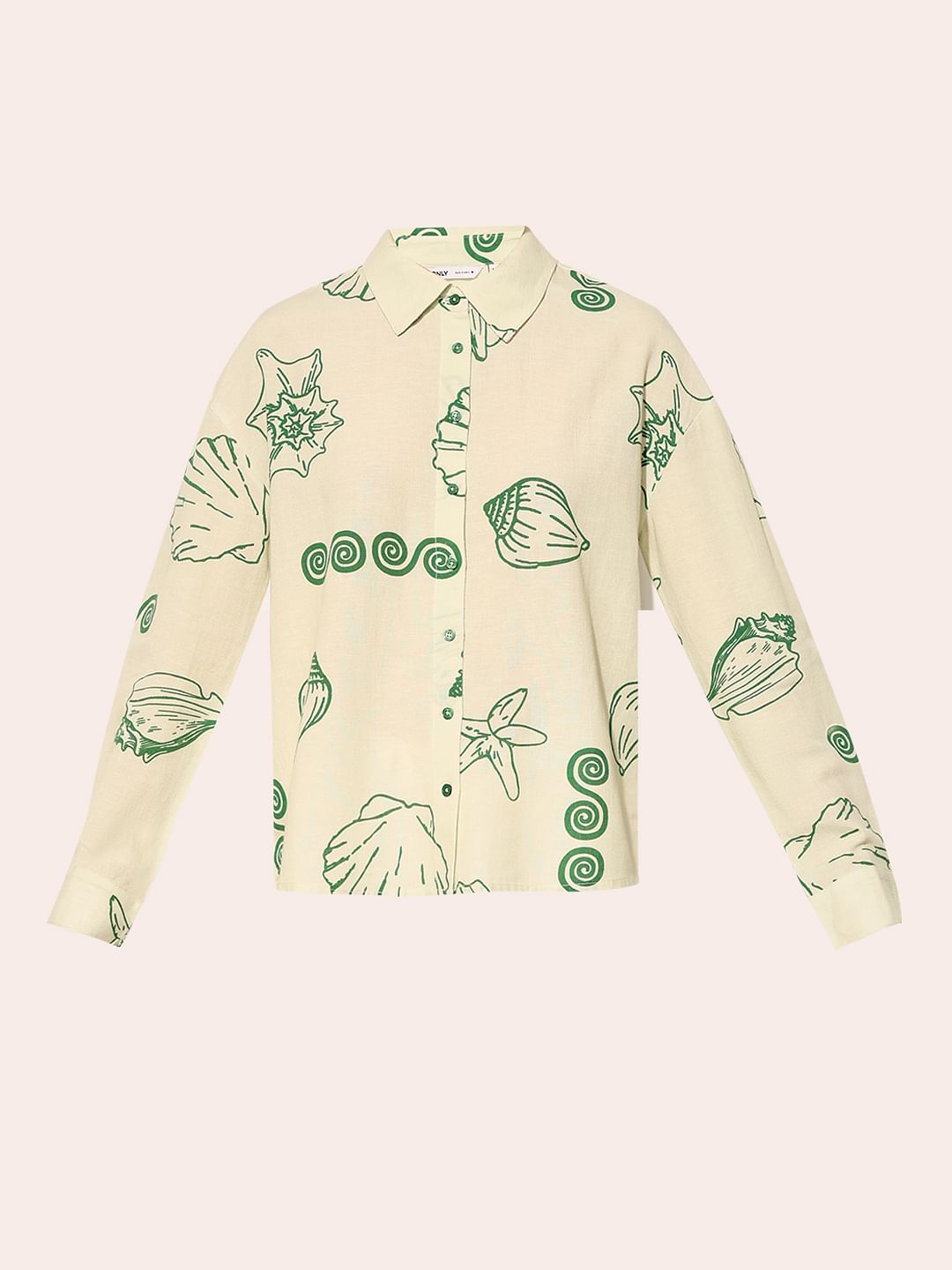 Green Seascape Print Shirt