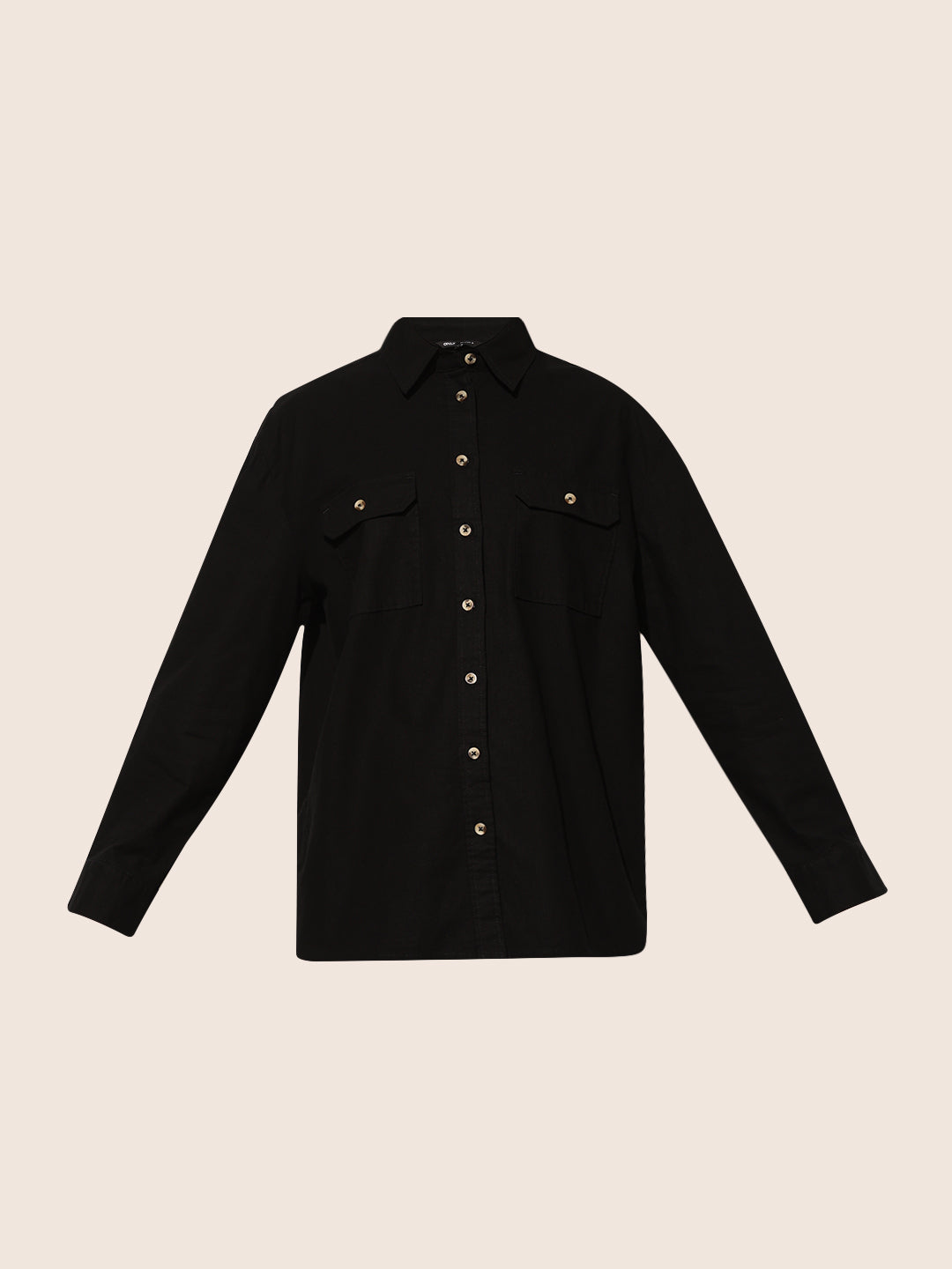 Black Buttoned Shirt & Pant Co-ord Set