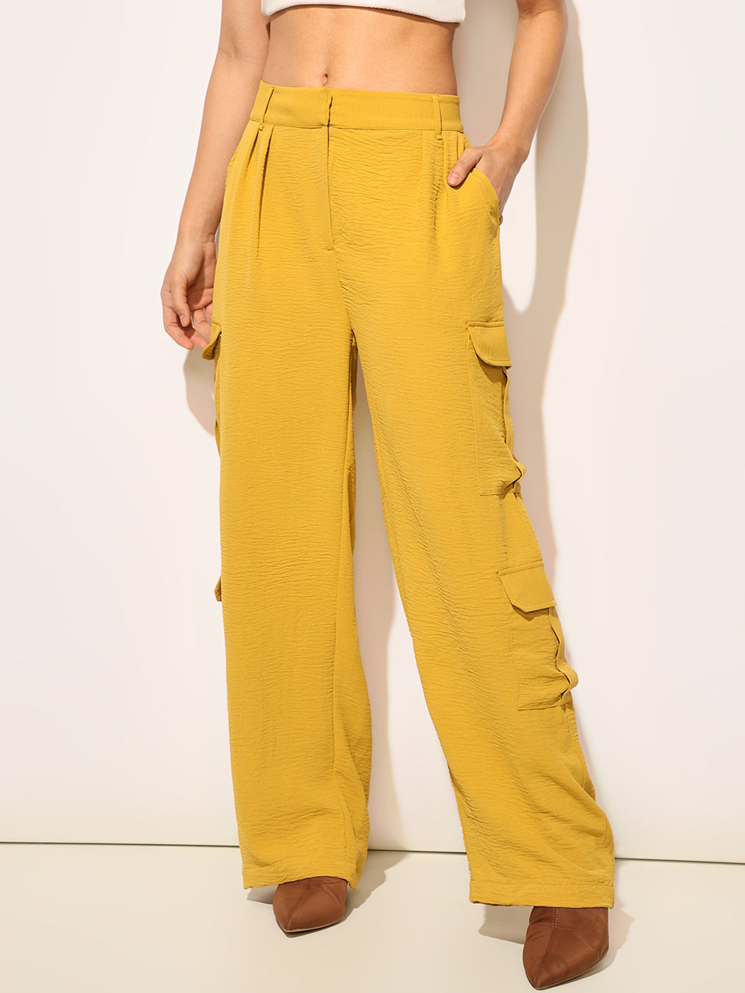 Mustard Shirt & Pants Co-ord Set