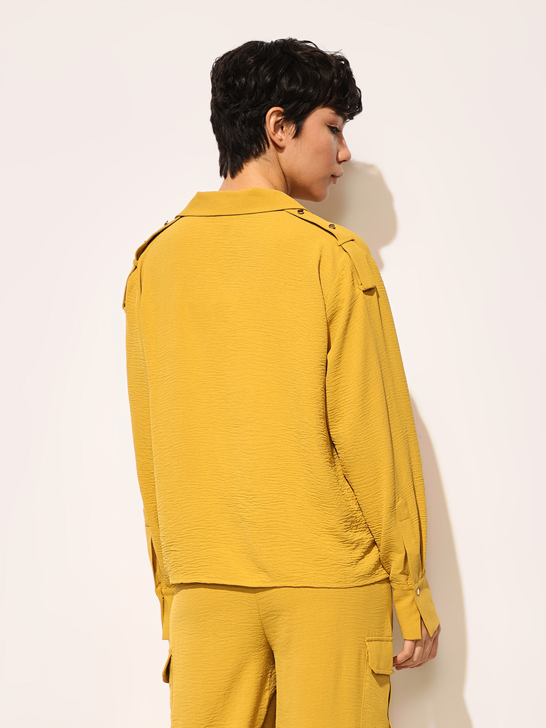 Mustard Shirt & Pants Co-ord Set