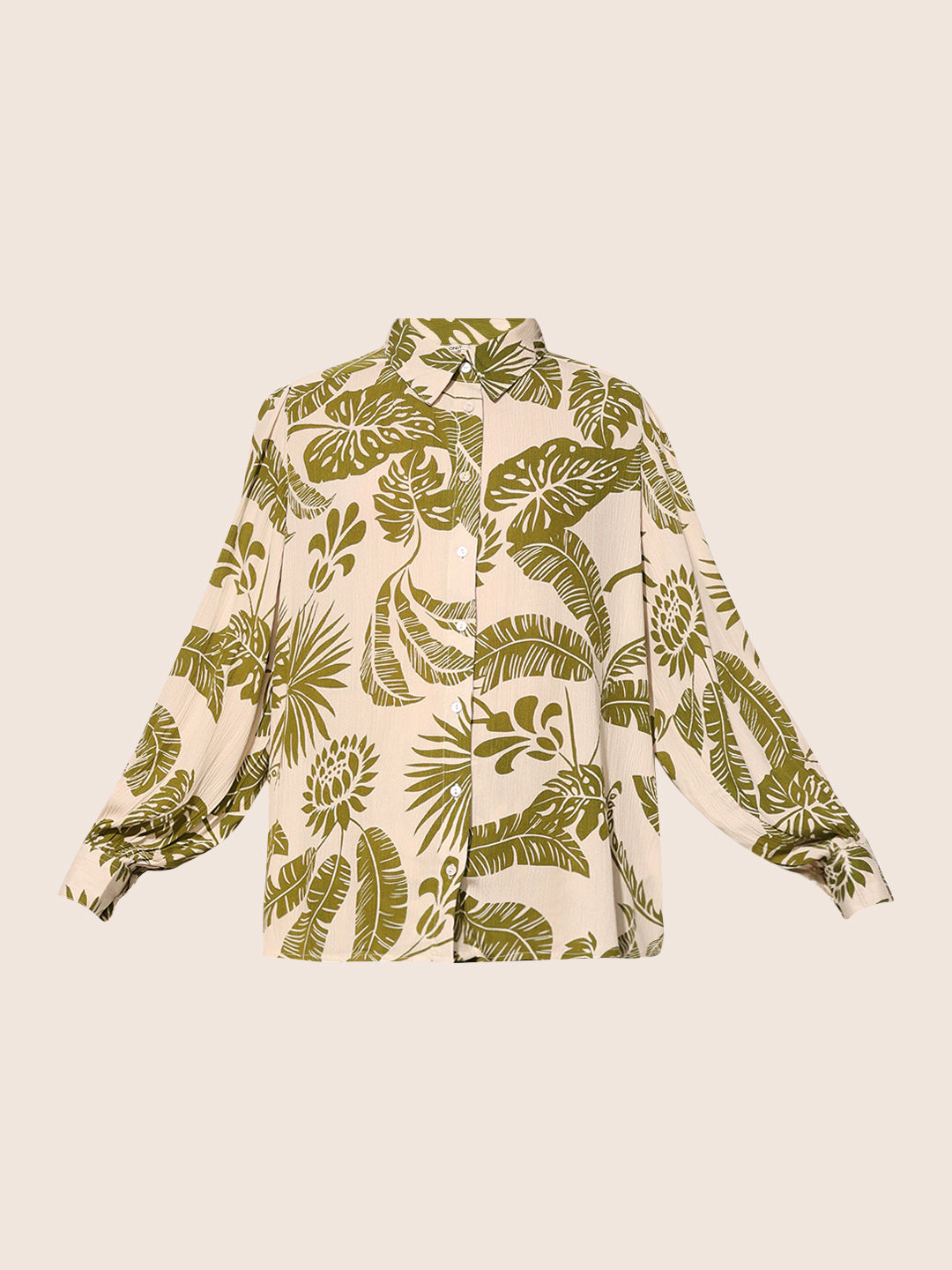 Green Tropical Print Co-ord Set