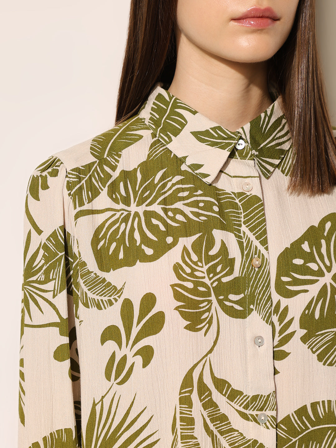Green Tropical Print Co-ord Set