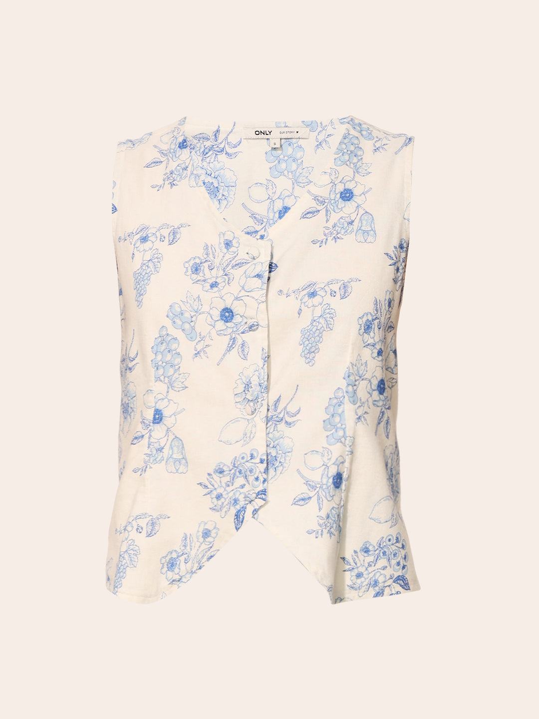 Floral Print Waistcoat & Pant Co-ord Set