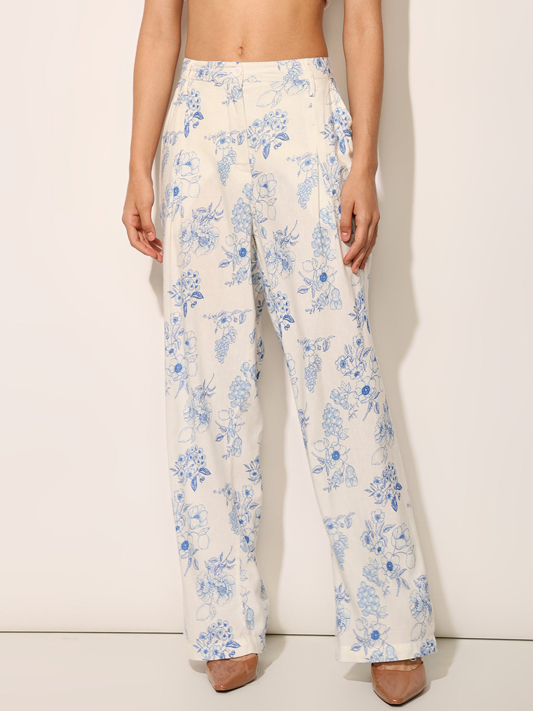 Floral Print Waistcoat & Pant Co-ord Set
