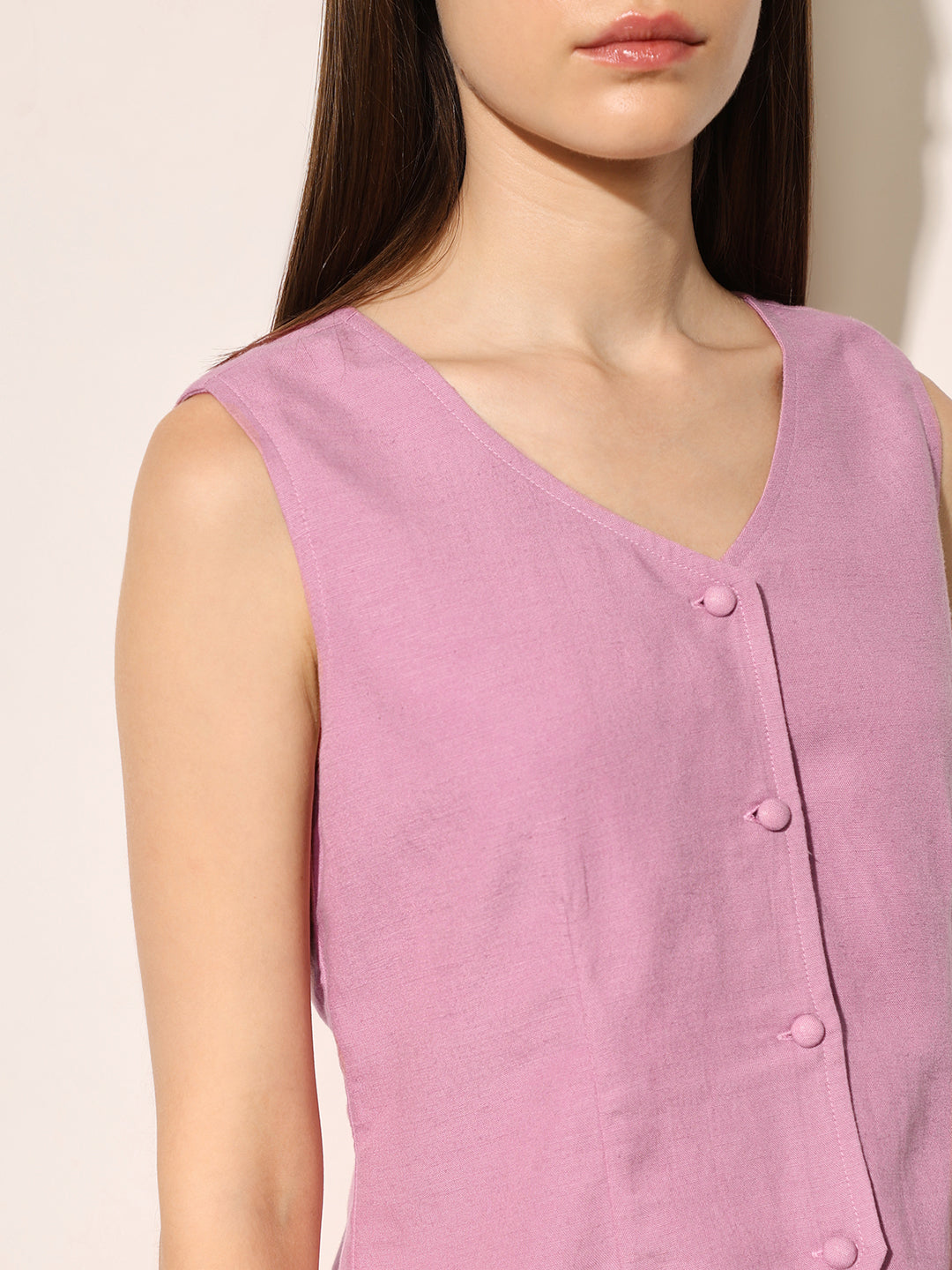 Mauve Waistcoat & Tailored Pant Co-ord Set