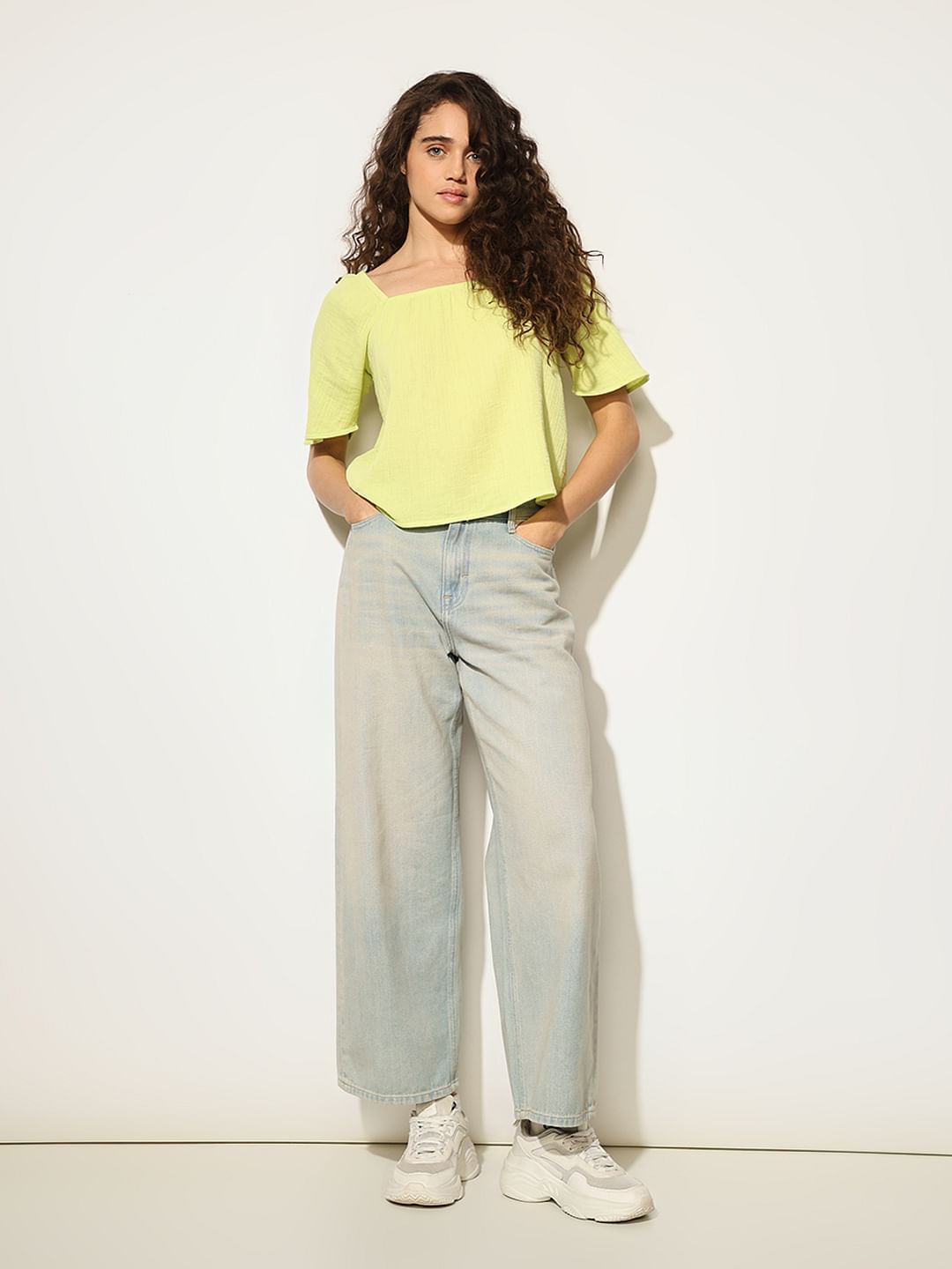 Lime Yellow Cotton Top