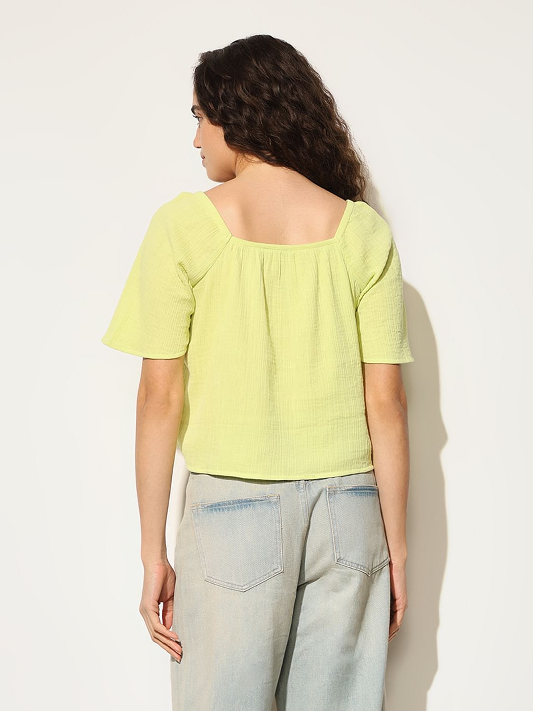 Lime Yellow Cotton Top