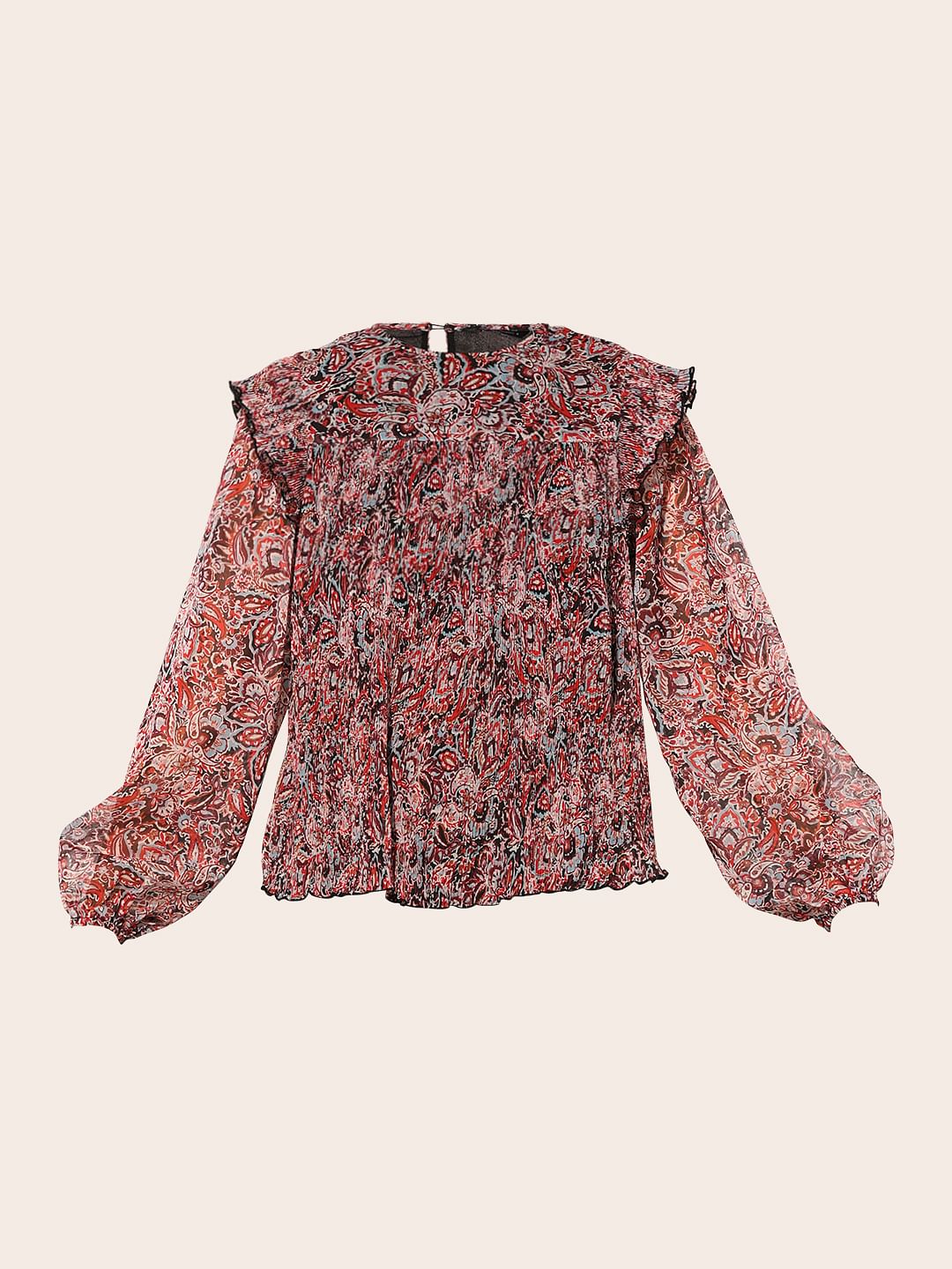 Multi-Colour Printed Chiffon Top