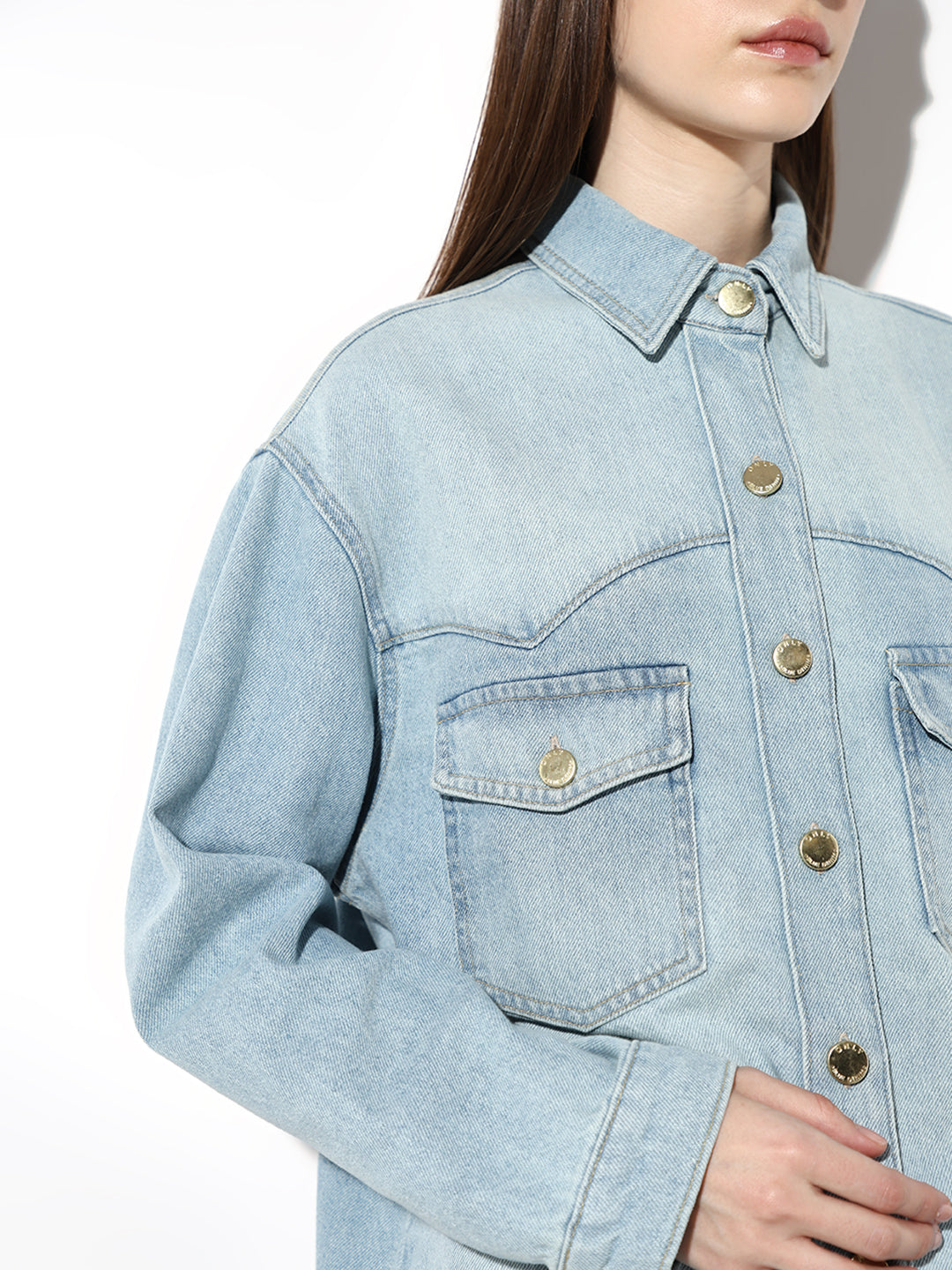 Light Blue Oversized Denim Shirt