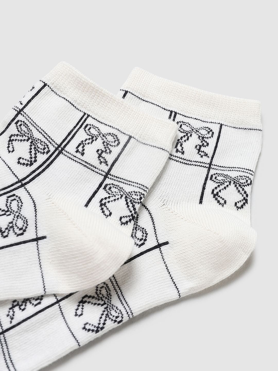 Pack Of 3 Printed Ankle Length Socks