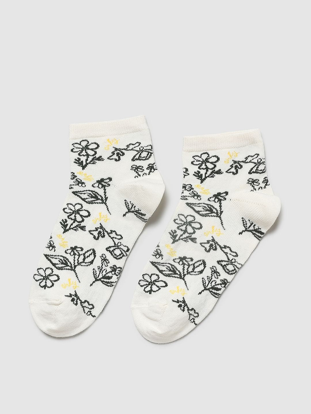 Pack Of 2 Printed Ankle Length Socks