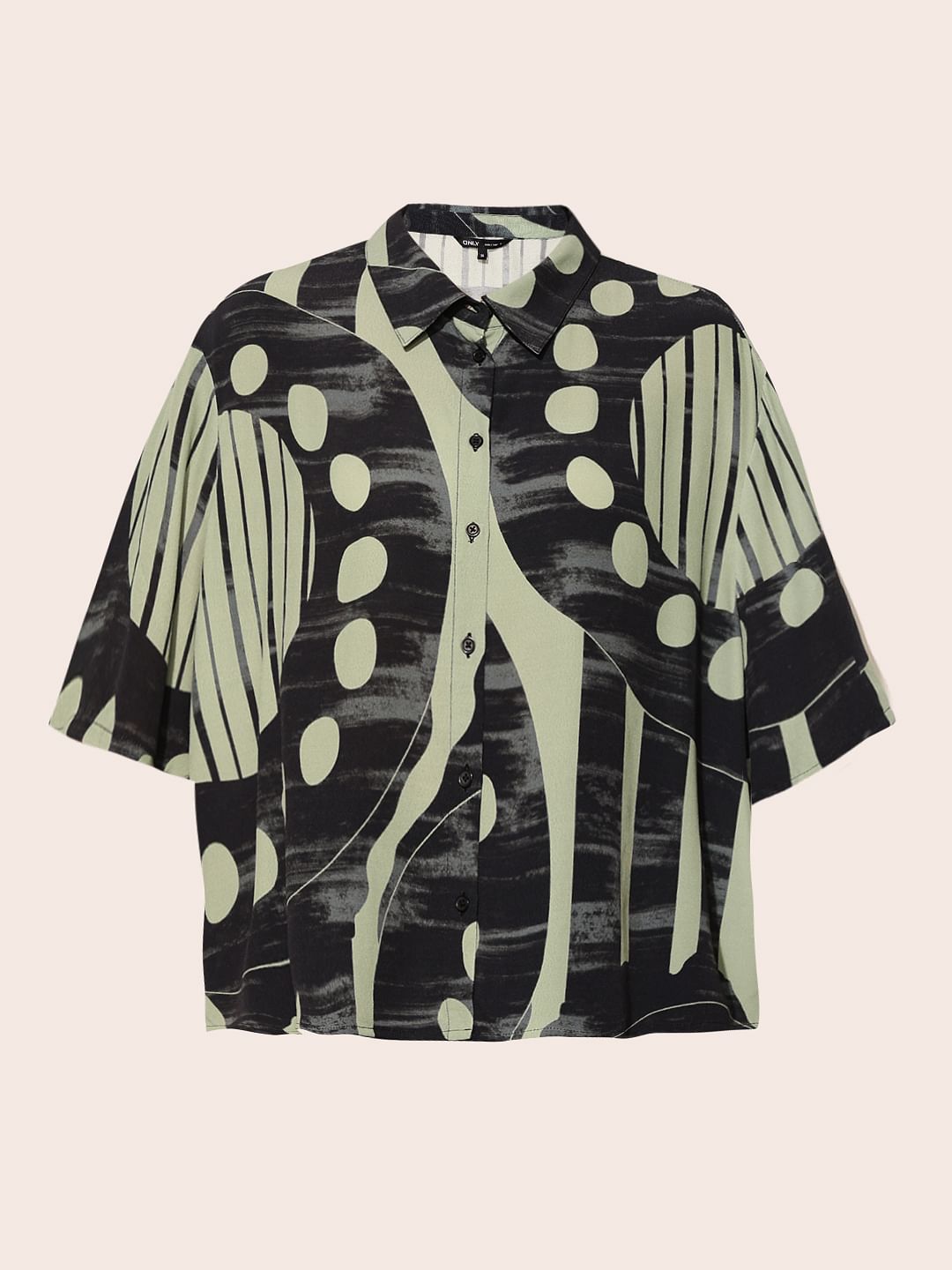 Black Printed Viscose Shirt