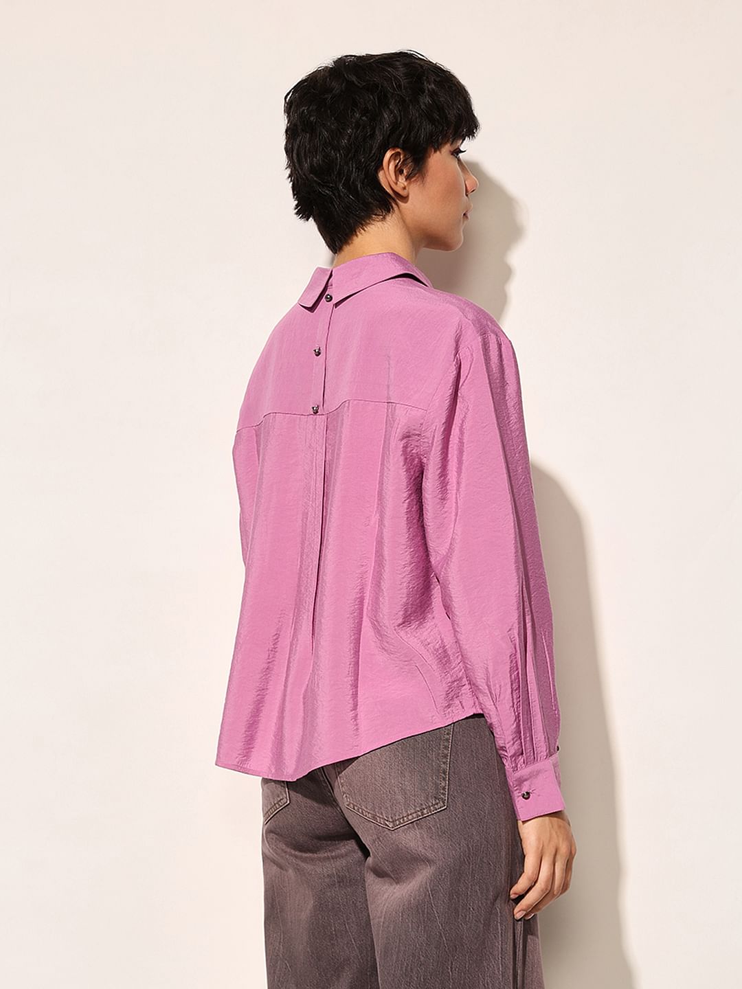 Purple Boxy Fit Shirt
