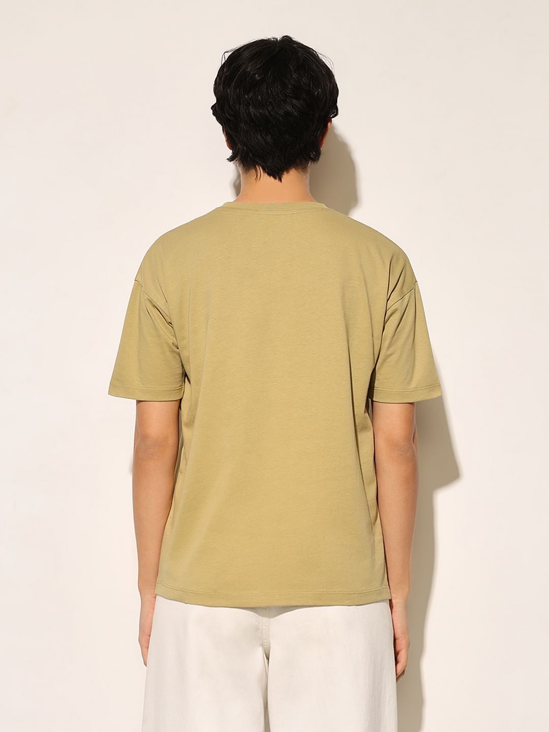 Green Patch Work Print T-Shirt
