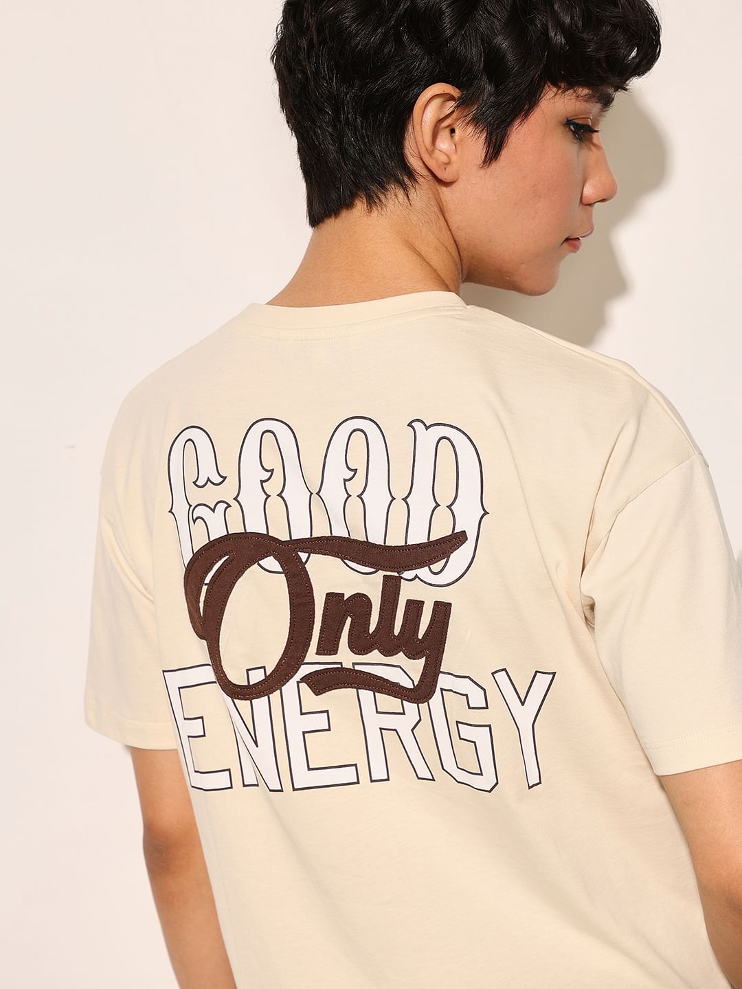 White Printed Cotton T-Shirt