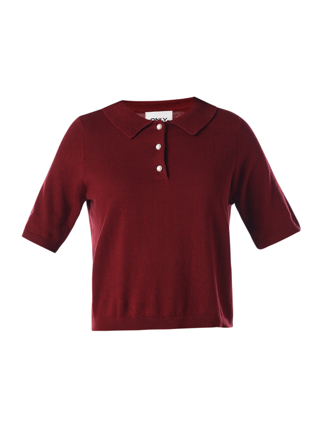 Maroon Regular Fit Knitted Polo