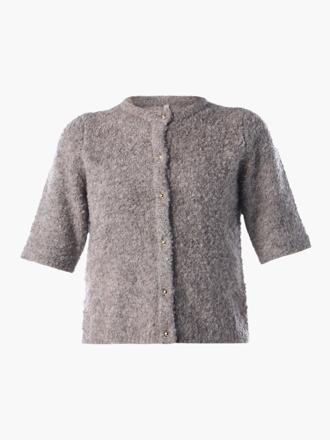 O-Neck Fuzzy Cardigan