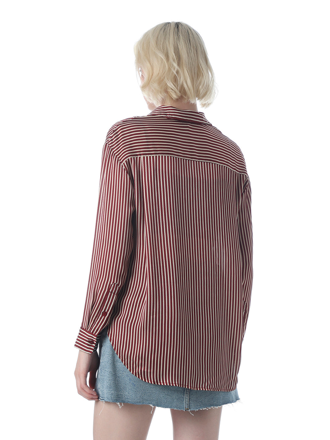 Maroon Striped Shirt