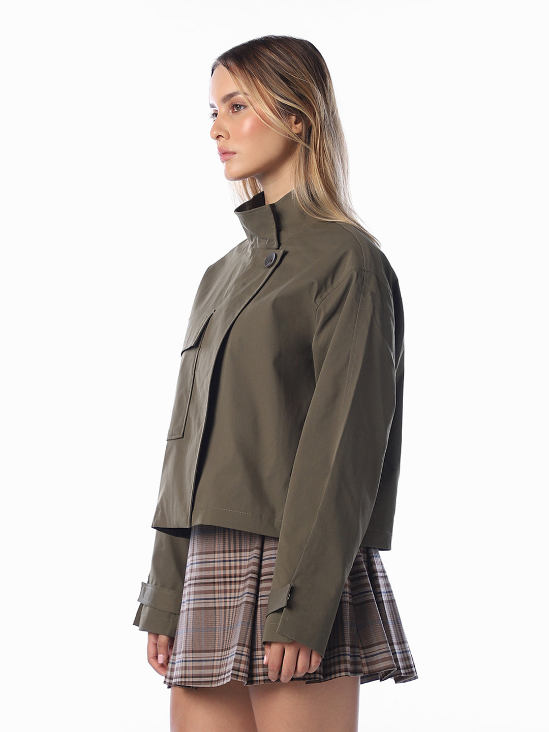 High Neck Short Jacket