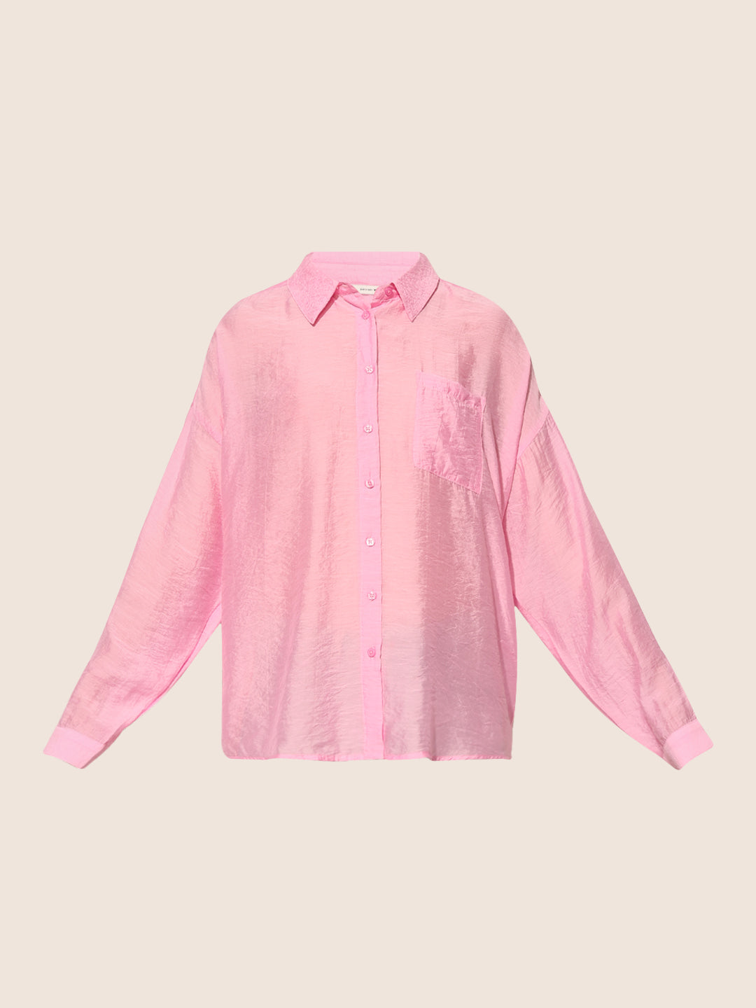Pink Cuffed Sleeves Shirt