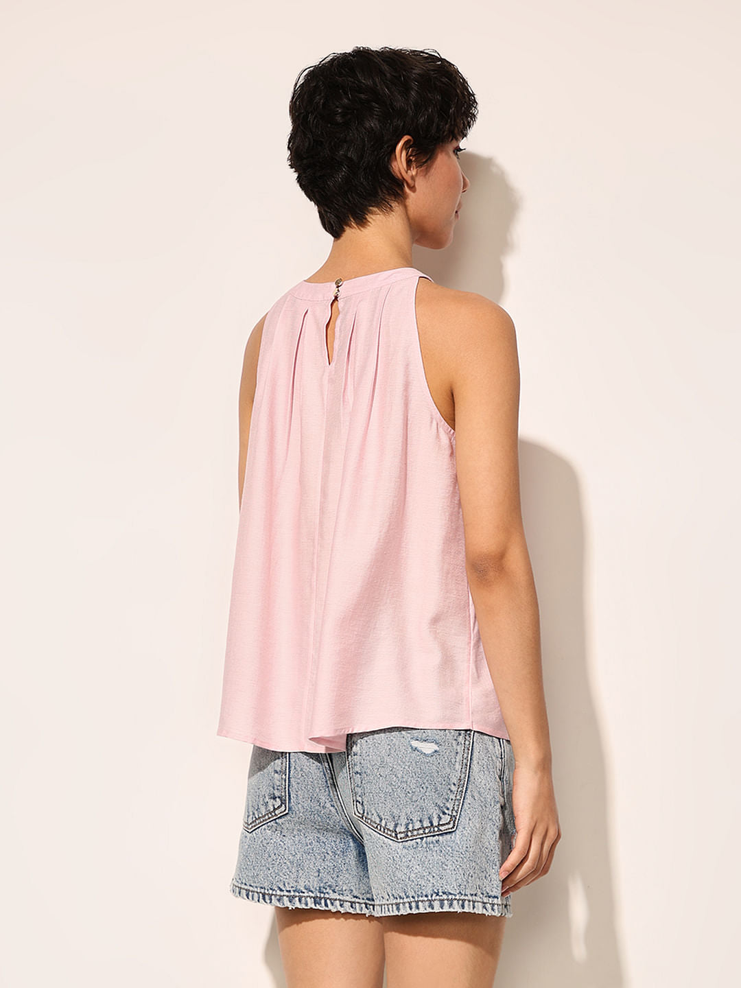 Pink Halter Neck Top