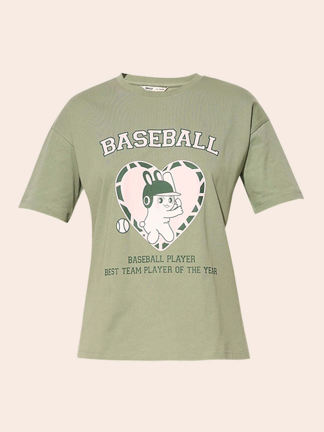 Green Printed Cotton T-Shirt