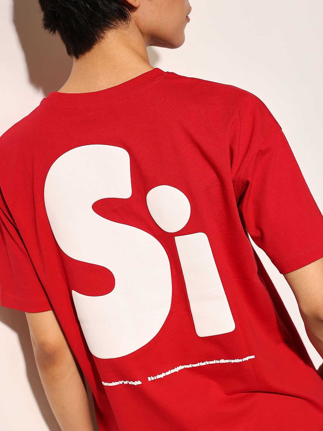 Red Printed Cotton T-Shirt