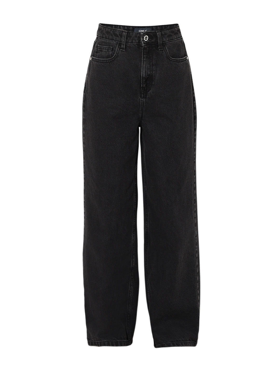 ONLY Black High Rise Straight Fit Jeans