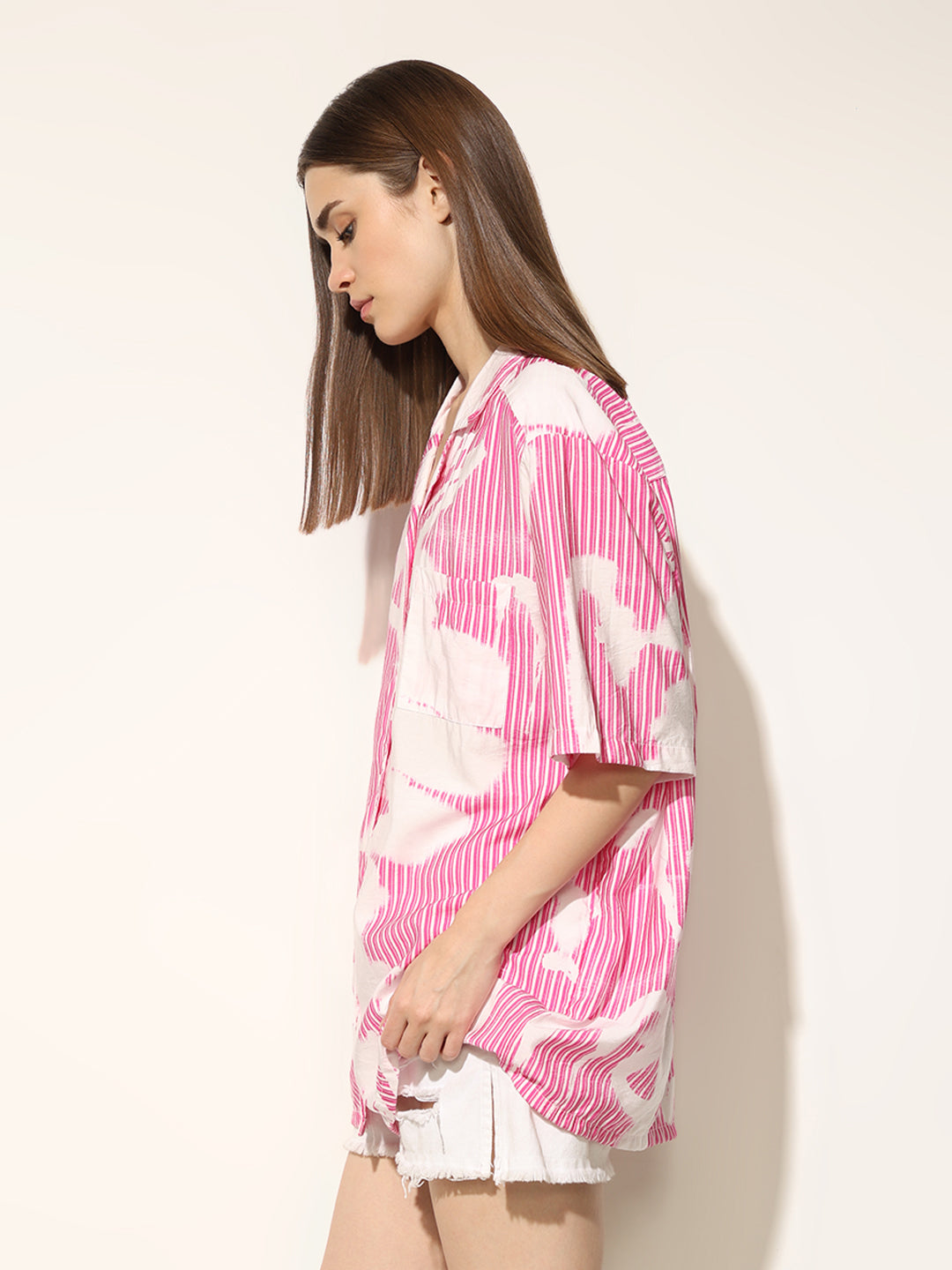 トップス Broad Stripe L/S Oversized Regular Shirt Graphpaper (グラフペーパー) Broad L/S Oversized Regular