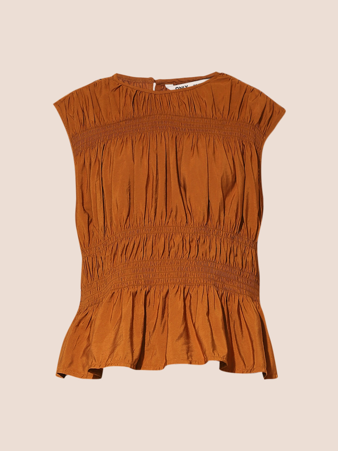 Brown Smocked Top