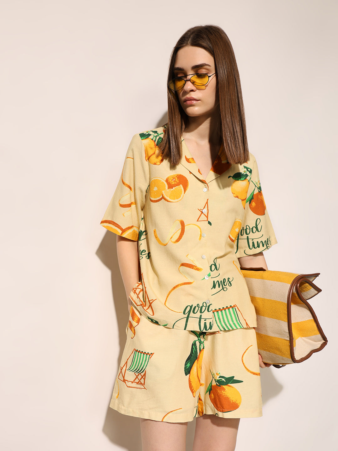 Yellow Printed Shirt