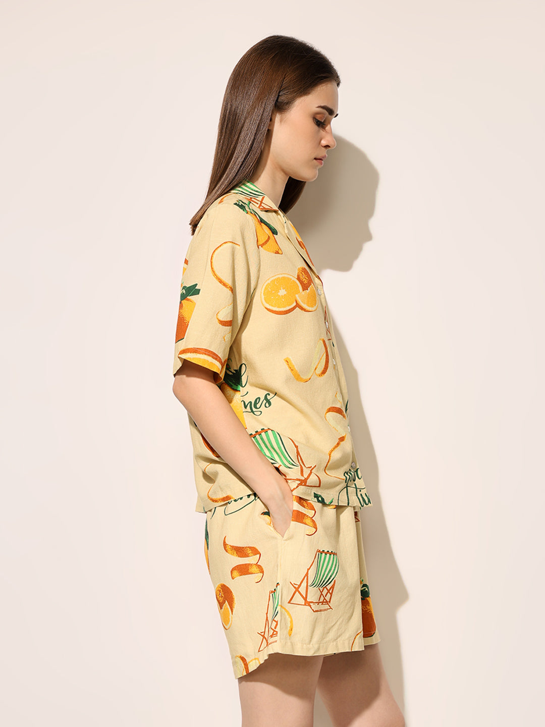 Yellow Printed Shirt