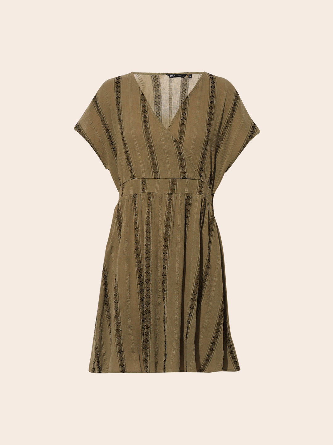 Olive Printed Mini Dress