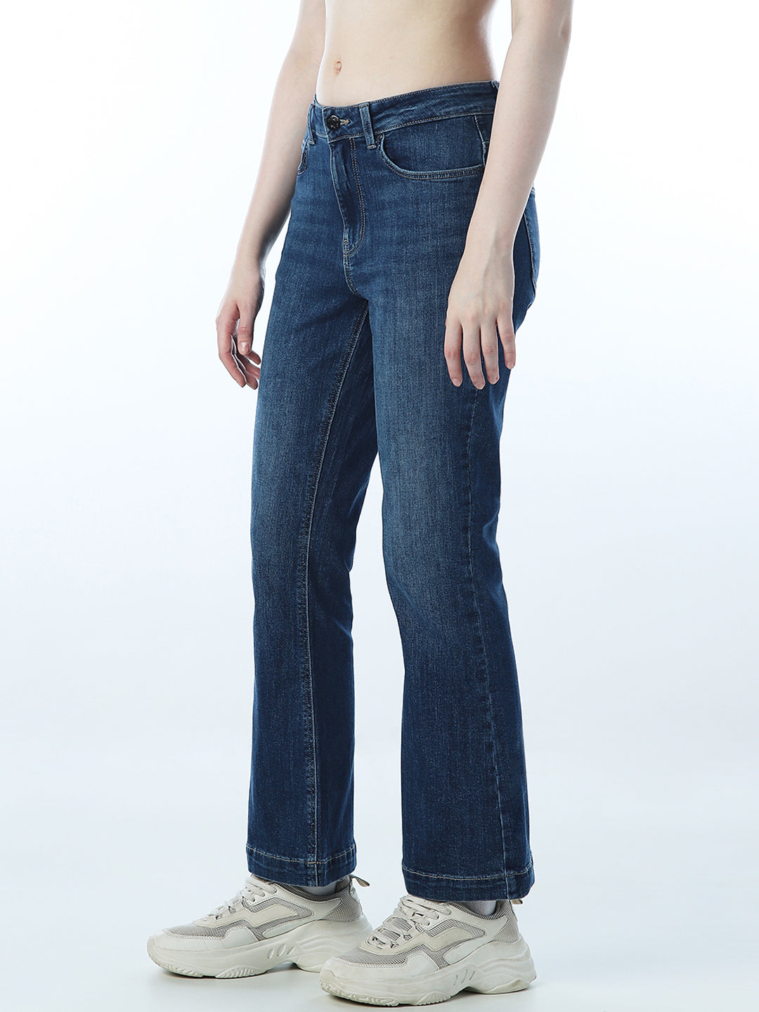 5 Pocket High Rise Flared Jeans