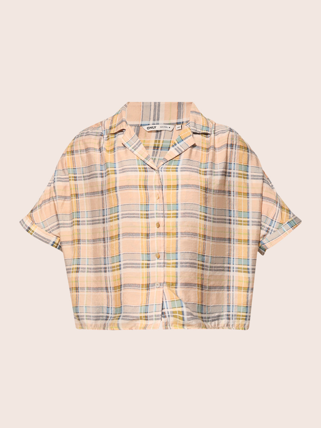 ONLY Yellow Check Shirt