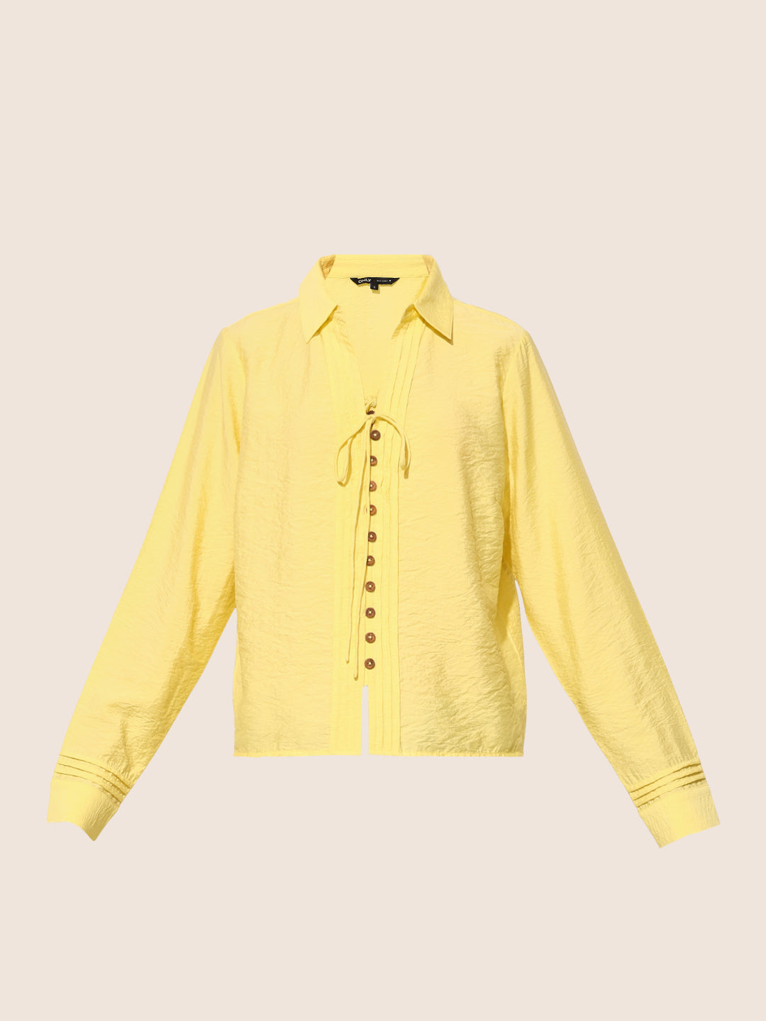 Yellow Tie Detail Shirt