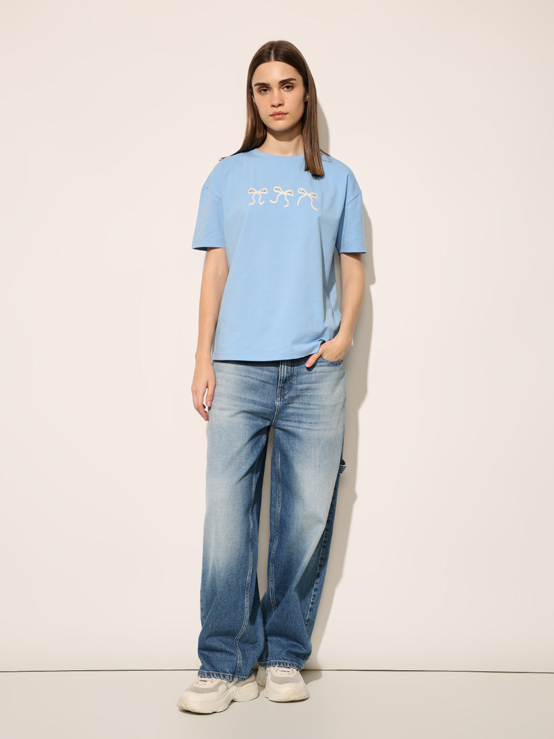 Light Blue Cotton T-shirt