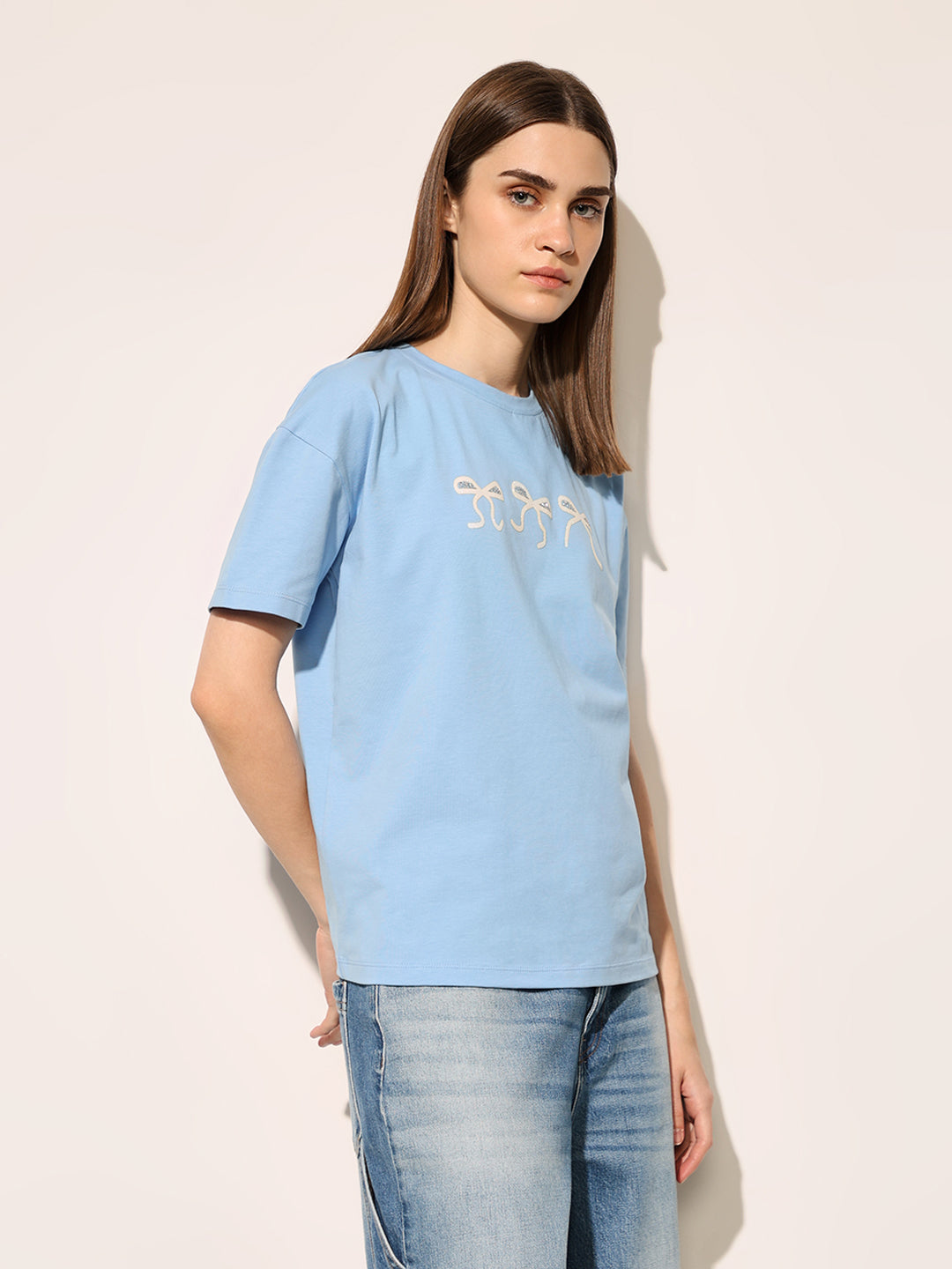 Light Blue Cotton T-shirt