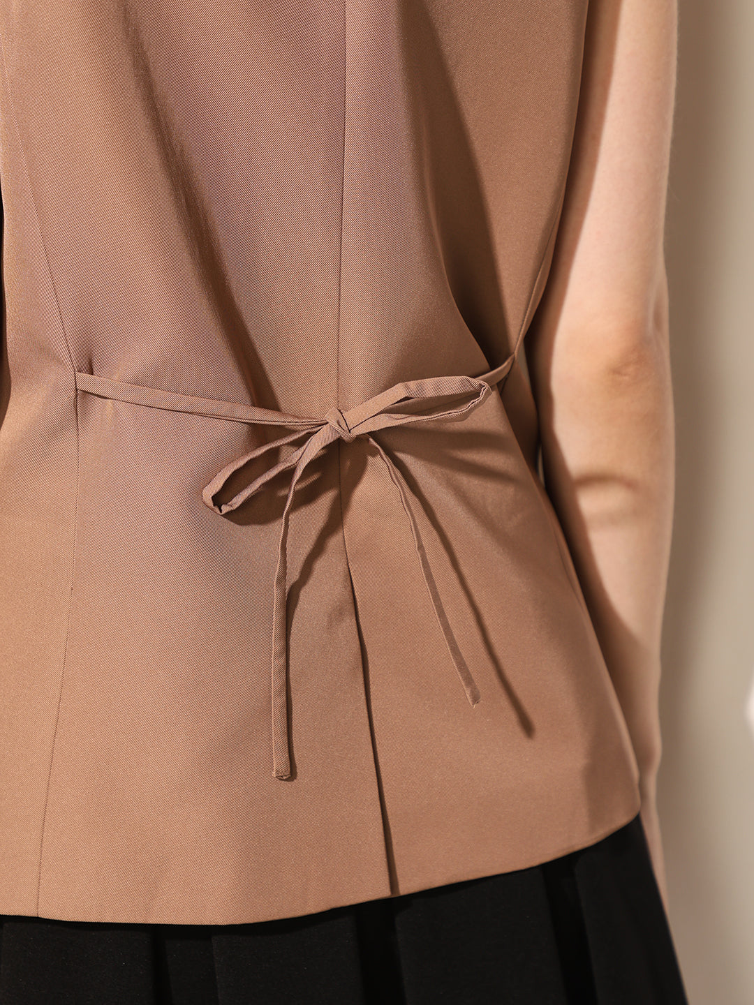 Brown Strappy Waistcoat Top