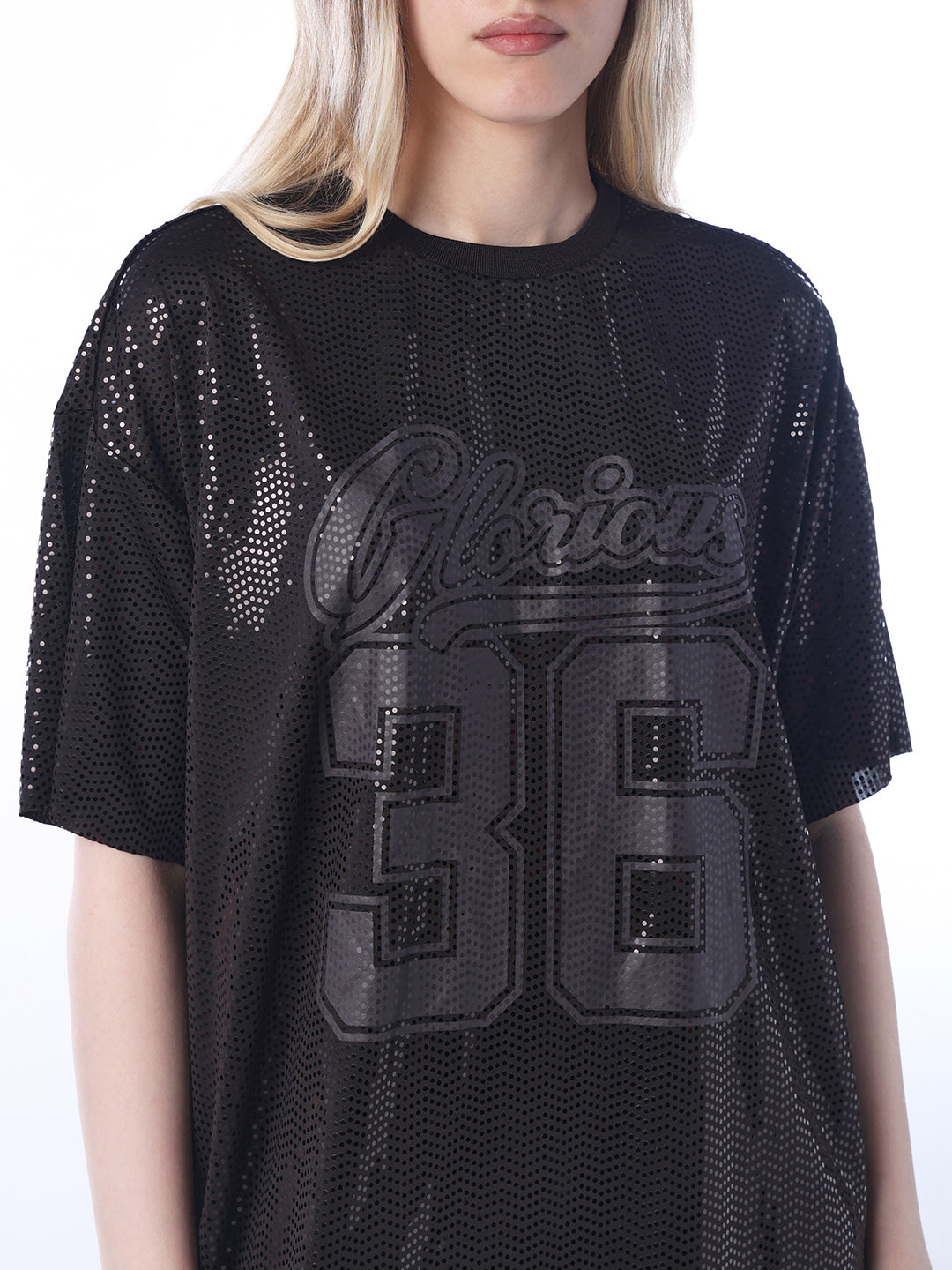 Rhinestone Detail T-Shirt Dress