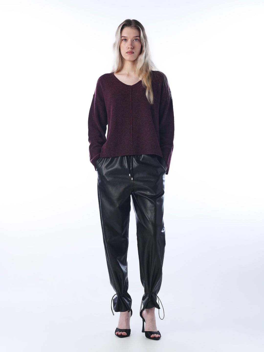 Drop Shoulder Pullover - Mauve