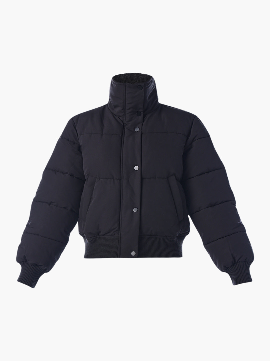 High Neck Short Puffer Jacket