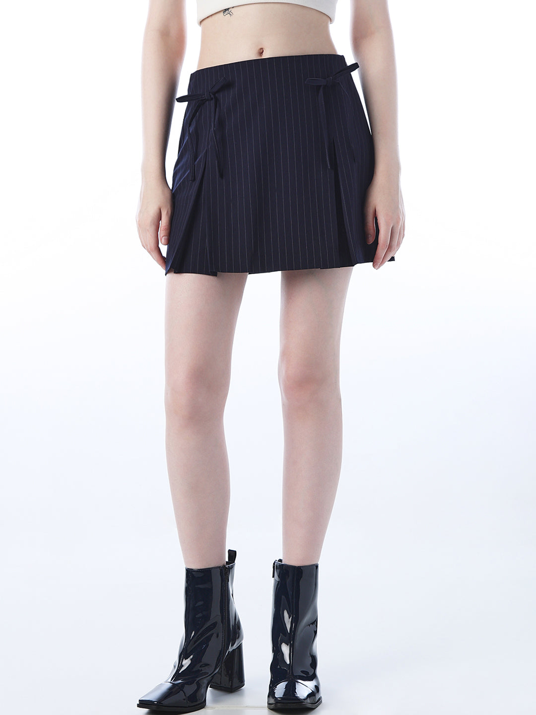 Pinstripe Tailored Skirt