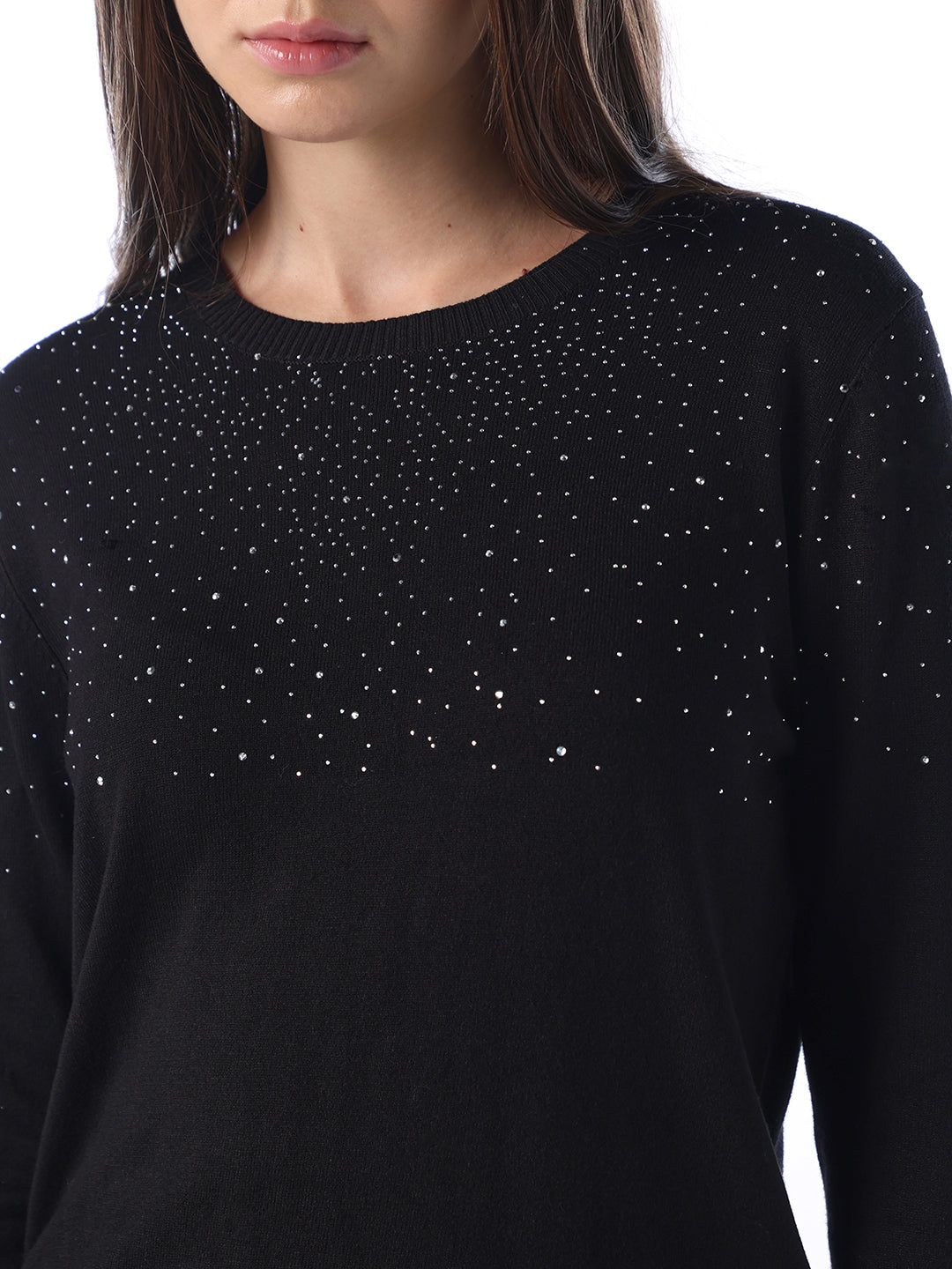 O-Neck Embellished Pullover