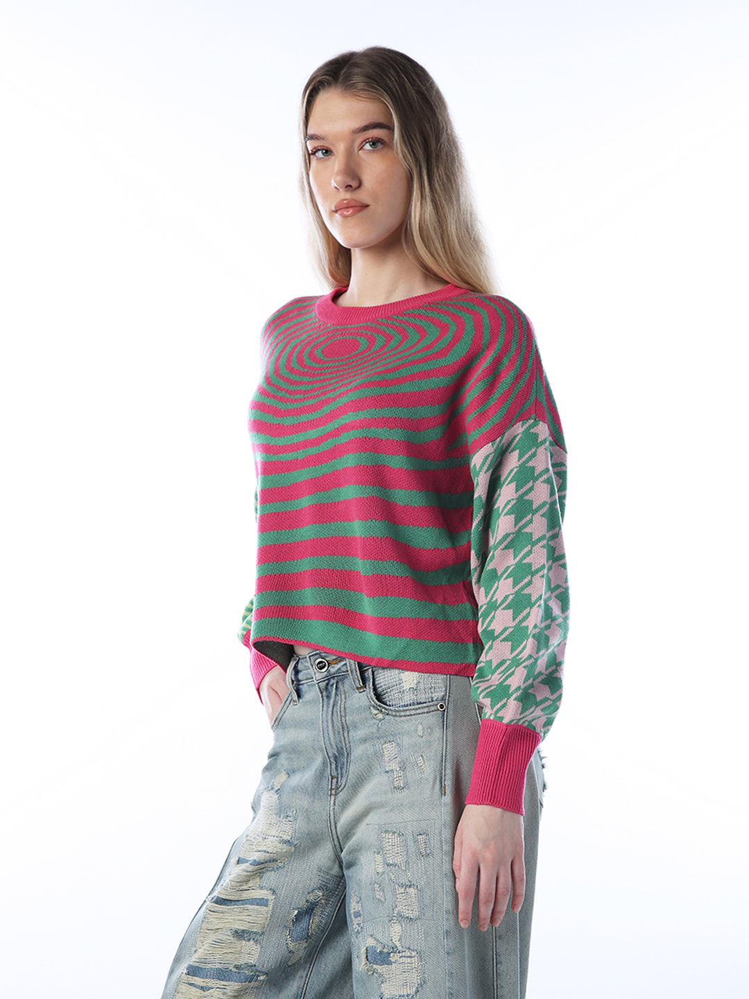 【8/29まで値下げ】PRINT Sweat Crew-neck P/O Big Buy Langwyqu Women's Oversized Sweatshirt Los Angeles