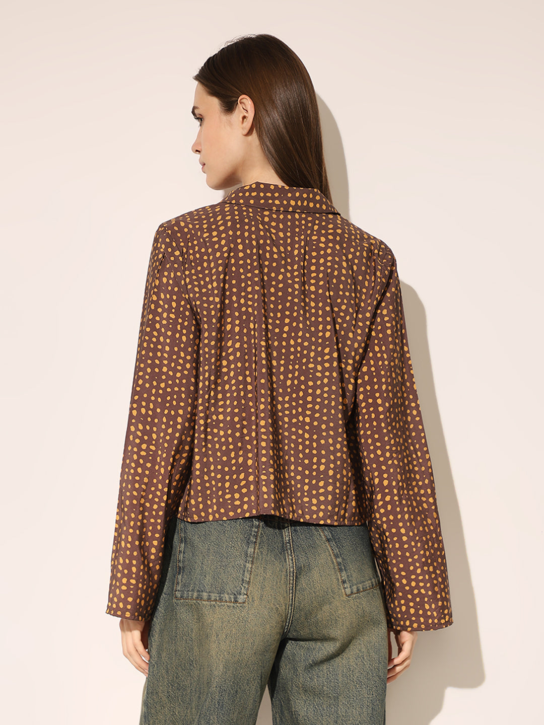 Dark Brown Printed Shirt