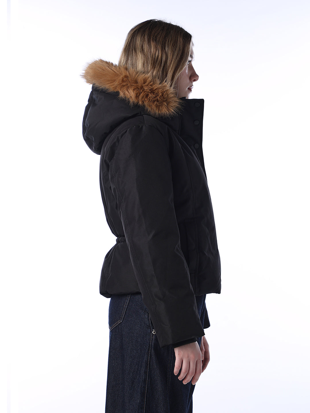 Faux Fur Hooded Parka Puffer Jacket