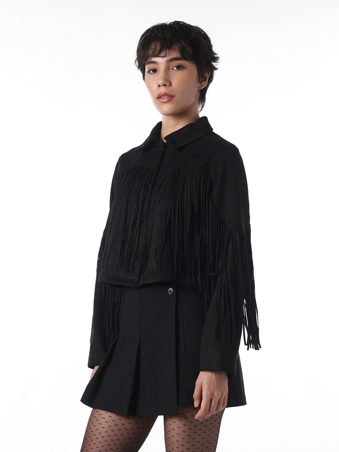 ジャケット・アウター Ameri FRINGE VEST SET SUEDE JACKET Ameri（アメリ）の「FRINGE VEST SET SUEDE JACKET（テーラード